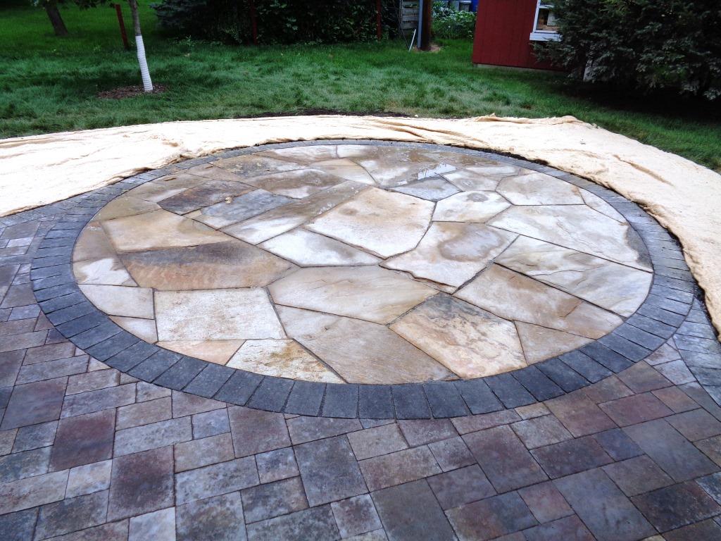 Paver Patio using Flagstone