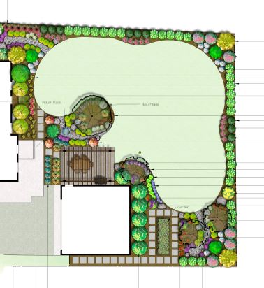 A landscape design plan